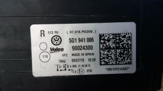 vw golf7 çıkma sağ far 2013-2017 model 5g1941006 , 5g1 941 006